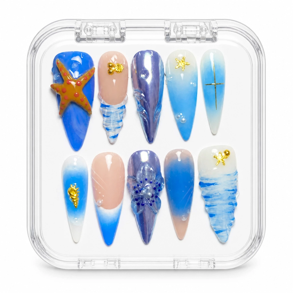 Press-on Nails Wholesale $9.90 Azure Horizon by Yabe Vietnam