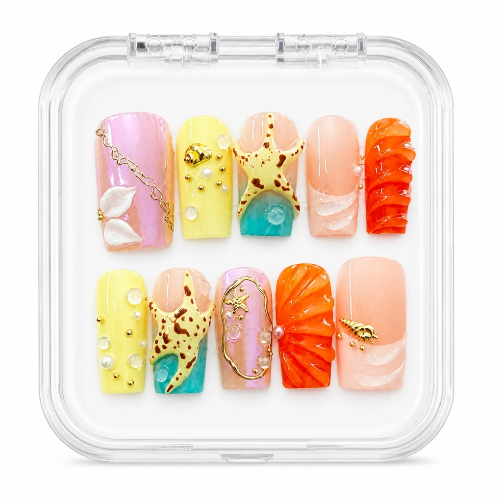Press-on Nails Wholesale $9.90 Citrus Blossom by Yabe Vietnam