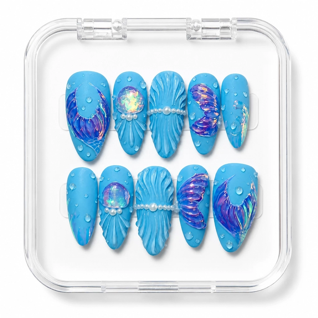 Press-on Nails Wholesale $9.90 Ocean Shimmer by Yabe Vietnam