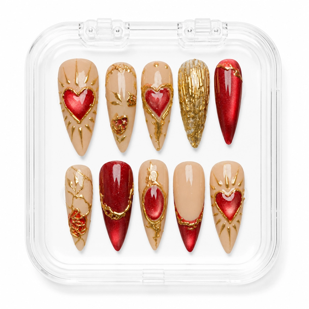 Press-on Nails Wholesale $9.90 Royal Heart by Yabe Vietnam