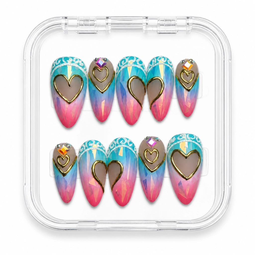 Press-on Nails Wholesale $9.90 Cupid's Gradient by Yabe Vietnam