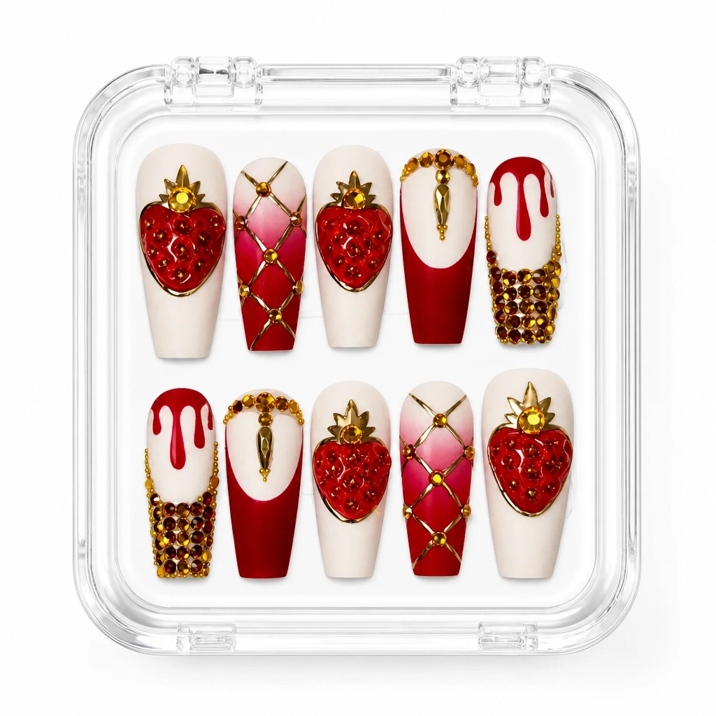 Press-on Nails Wholesale $9.90 Crimson Royale by Yabe Vietnam