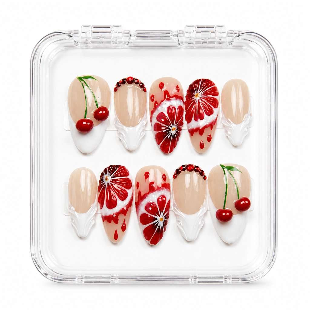 Press-on Nails Wholesale $9.90 Blossom Elegance by Yabe Vietnam