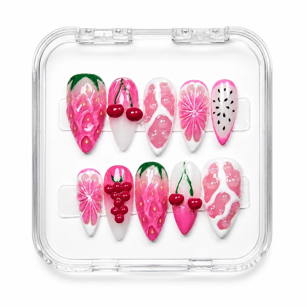 Press-on Nails Wholesale $9.90 Satin Blossom Luxe by Yabe Vietnam