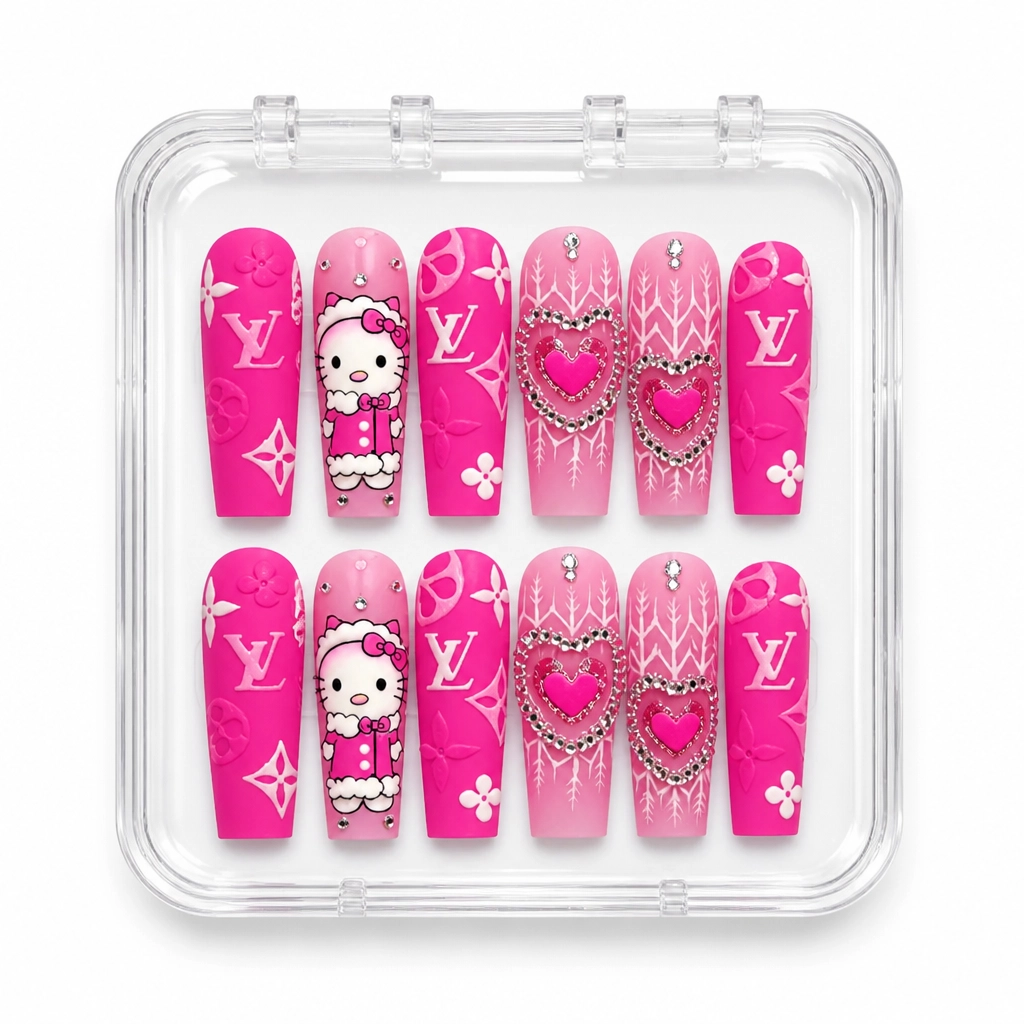 Press-on Nails Wholesale $9.90 Sakura Charm by Yabe Vietnam