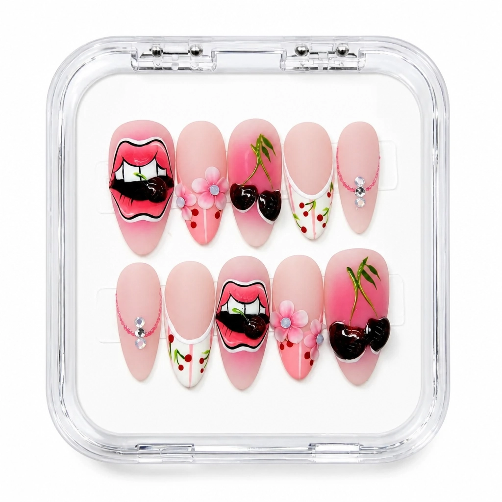 Press-on Nails Wholesale $9.90 Obsidian Charm by Yabe Vietnam