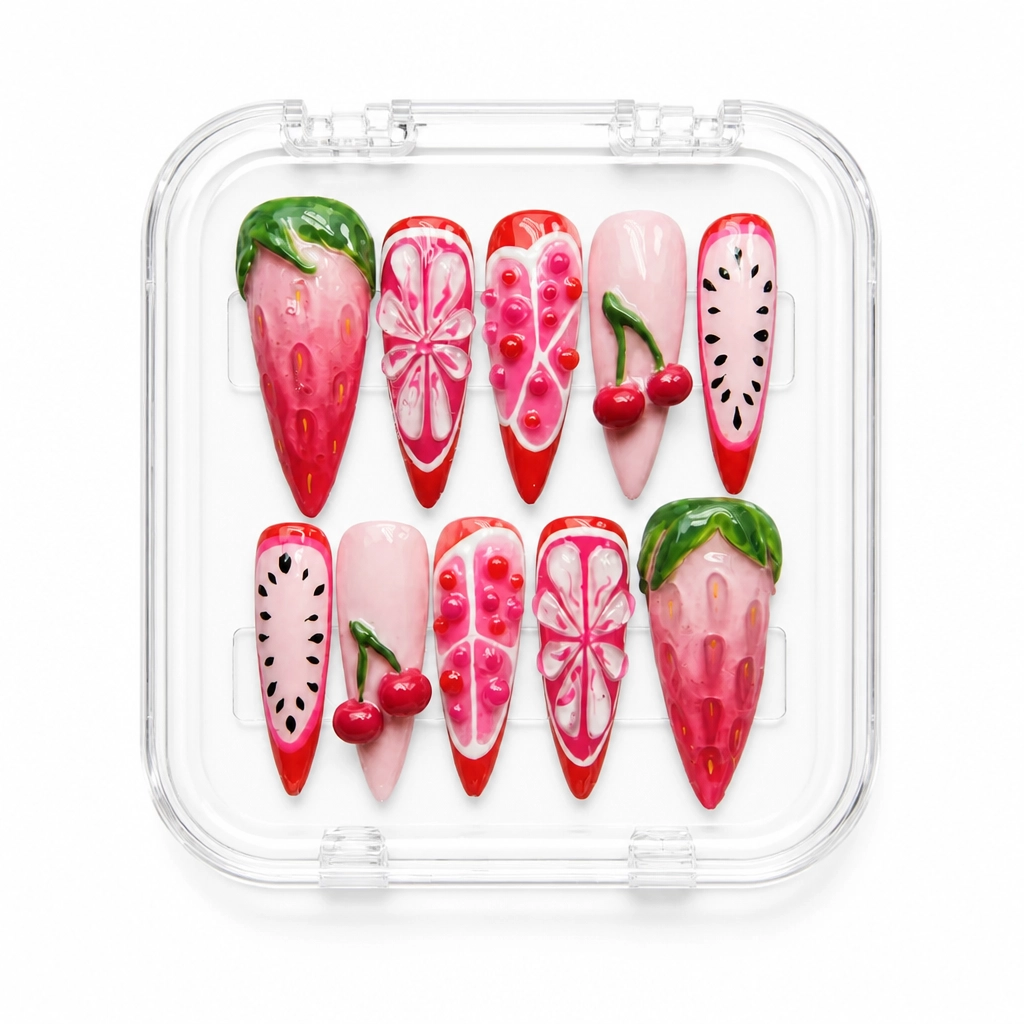 Press-on Nails Wholesale $9.90 Fruit Fiesta by Yabe Vietnam