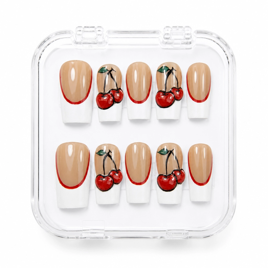 Press-on Nails Wholesale $9.90 Cherry Blossom Flair by Yabe Vietnam