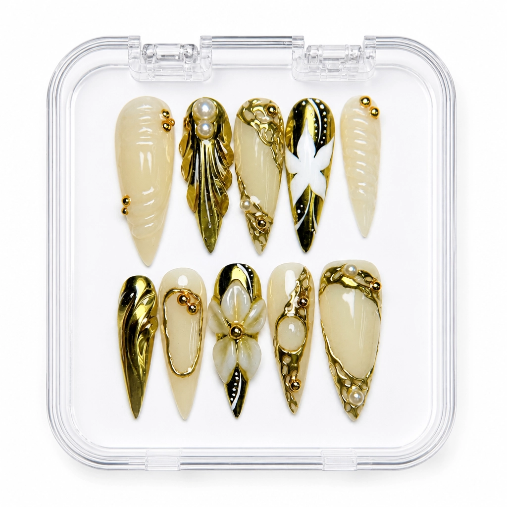 Press-on Nails Wholesale $14.90 Golden Goddess by Yabe Vietnam