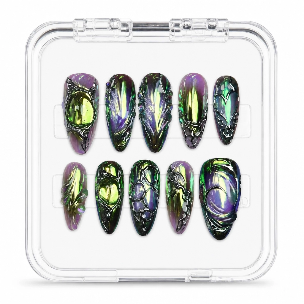 Press-on Nails Wholesale $14.90 Galactic Veil by Yabe Vietnam