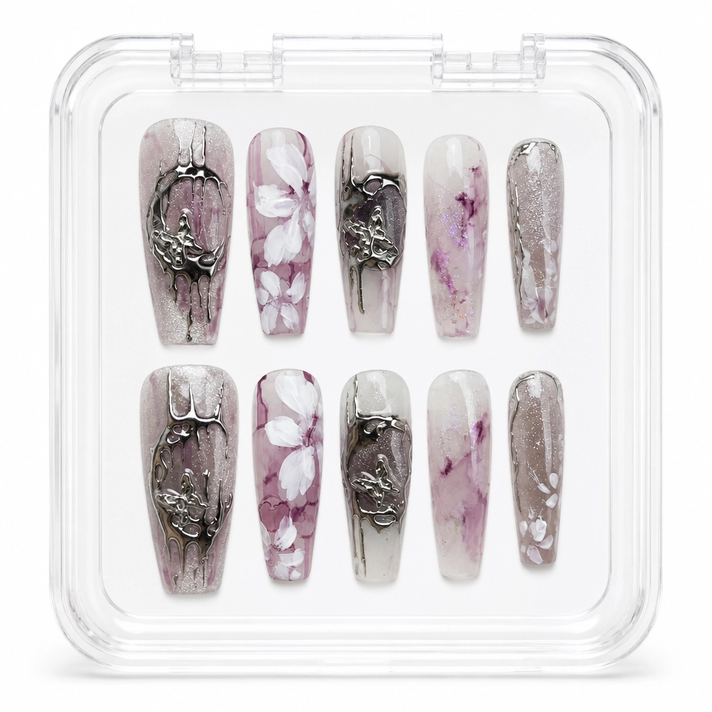 Press-on Nails Wholesale $14.90 Orchid Dreamscape by Yabe Vietnam