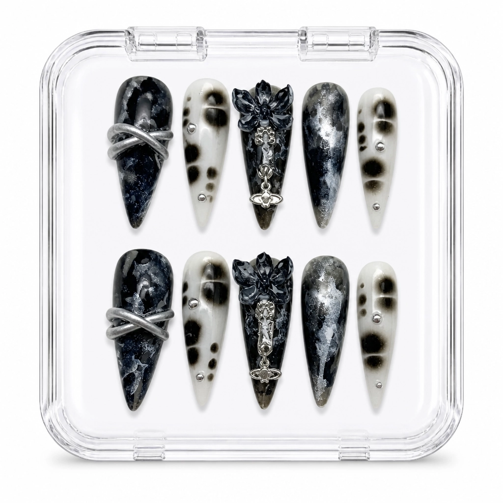 Press-on Nails Wholesale $14.90 Cosmic Bloom by Yabe Vietnam
