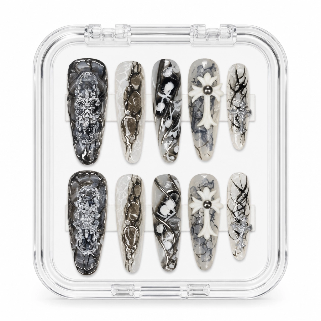 Press-on Nails Wholesale $14.90 Gothic Elegance by Yabe Vietnam