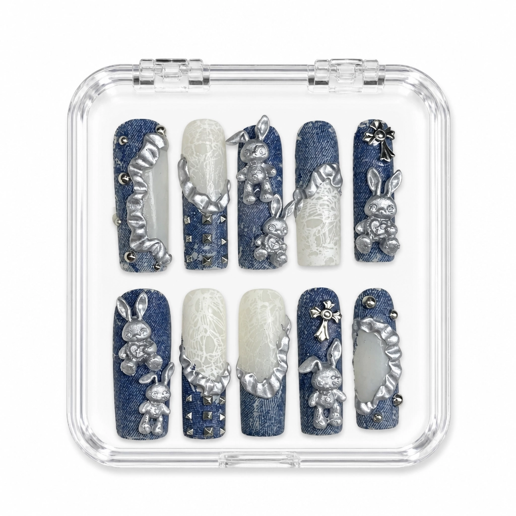 Press-on Nails Wholesale $14.90 Denim Dreamscape by Yabe Vietnam