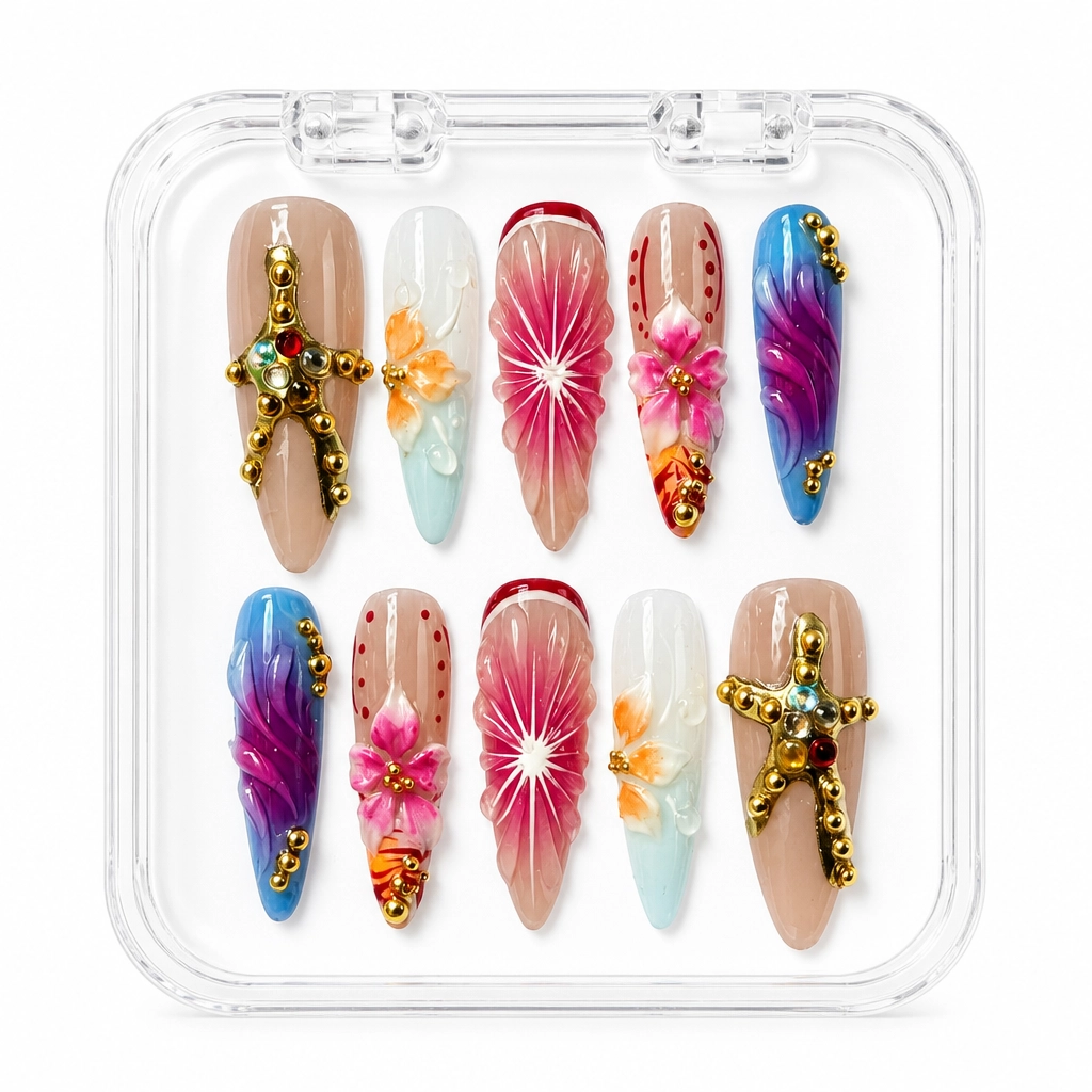 Press-on Nails Wholesale $14.90 Imperial Blossom by Yabe Vietnam