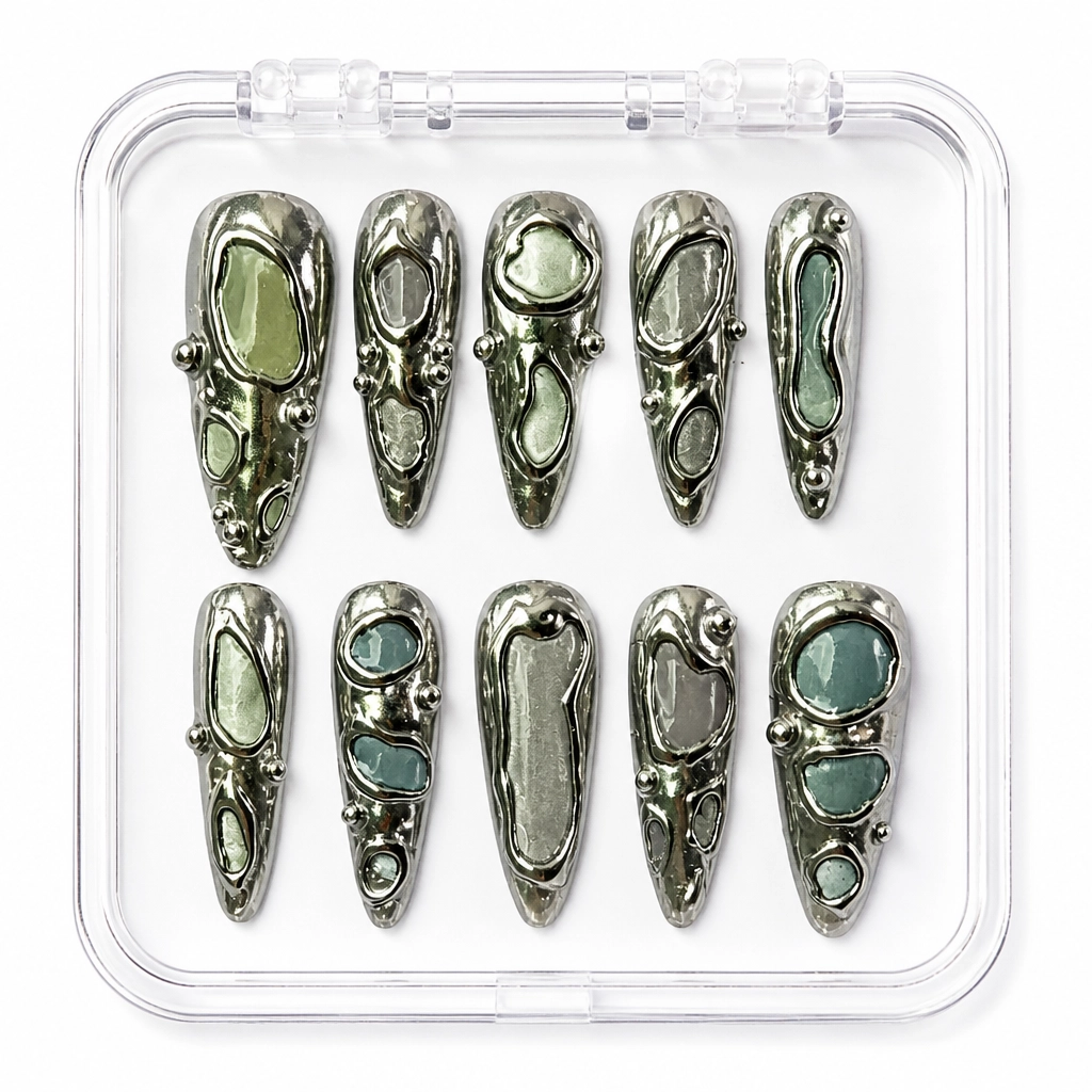 Press-on Nails Wholesale $14.90 Cyber Chrome by Yabe Vietnam