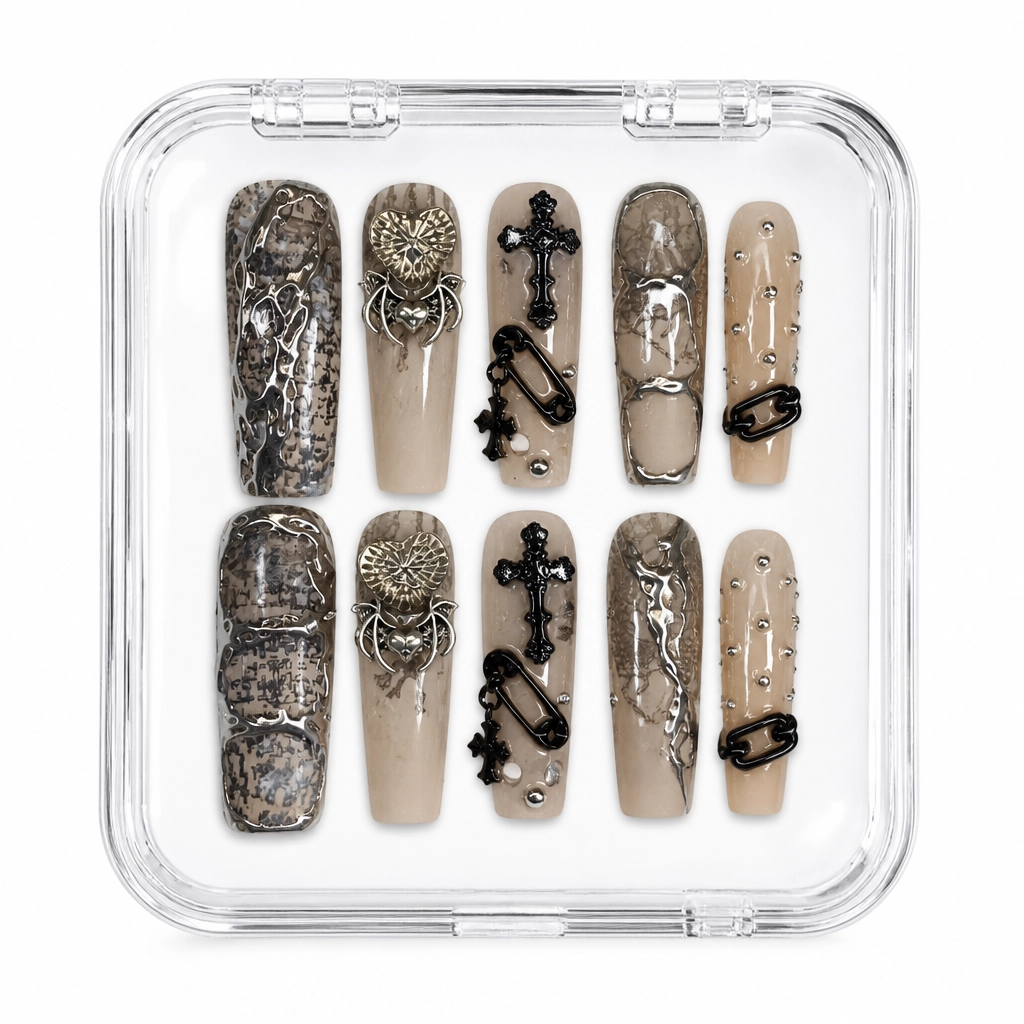 Press-on Nails Wholesale $14.90 Grunge Glamour by Yabe Vietnam