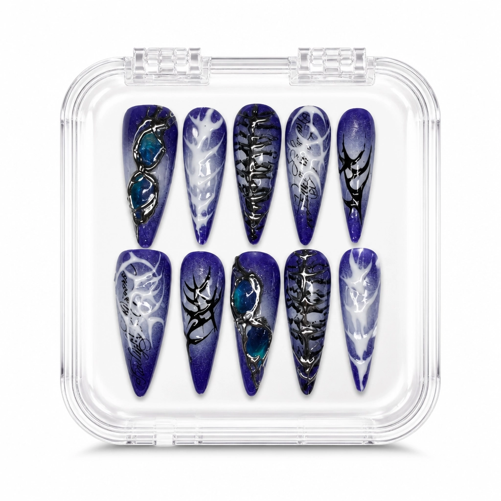 Press-on Nails Wholesale $14.90 Cyber Violet Gem by Yabe Vietnam