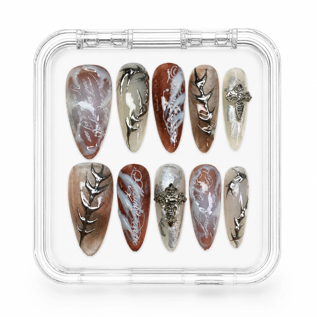 Press-on Nails Wholesale $14.90 Gothic Copper Charm by Yabe Vietnam