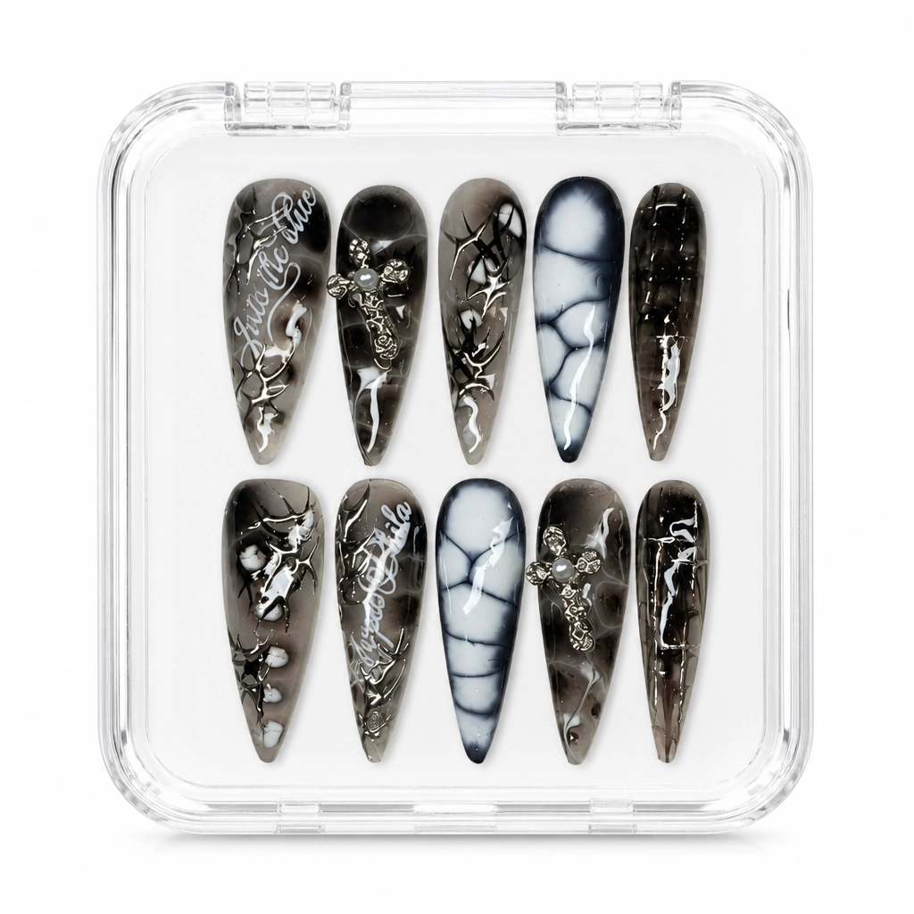 Press-on Nails Wholesale $14.90 Abyssal Elegance by Yabe Vietnam