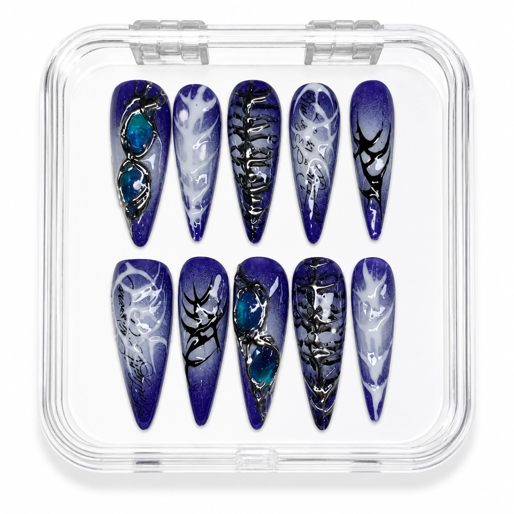 Press-on Nails Wholesale $14.90 Cobalt Cyber Dream by Yabe Vietnam