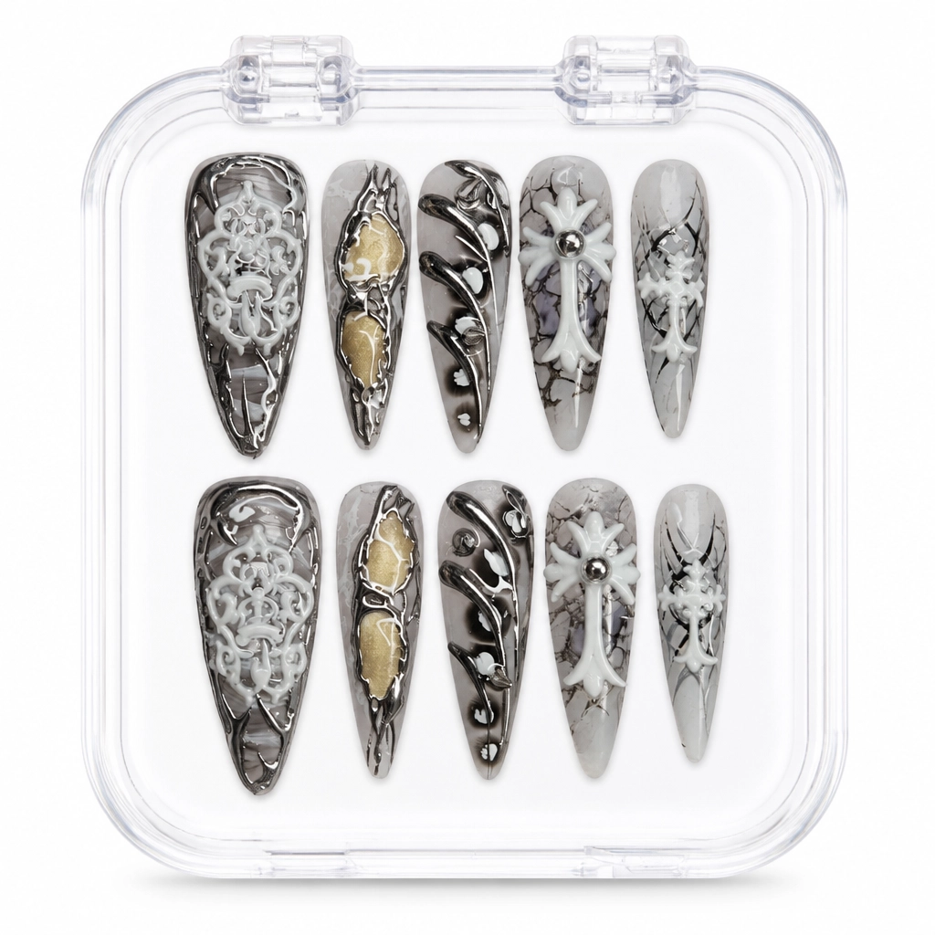 Press-on Nails Wholesale $14.90 Gothic Elegance by Yabe Vietnam