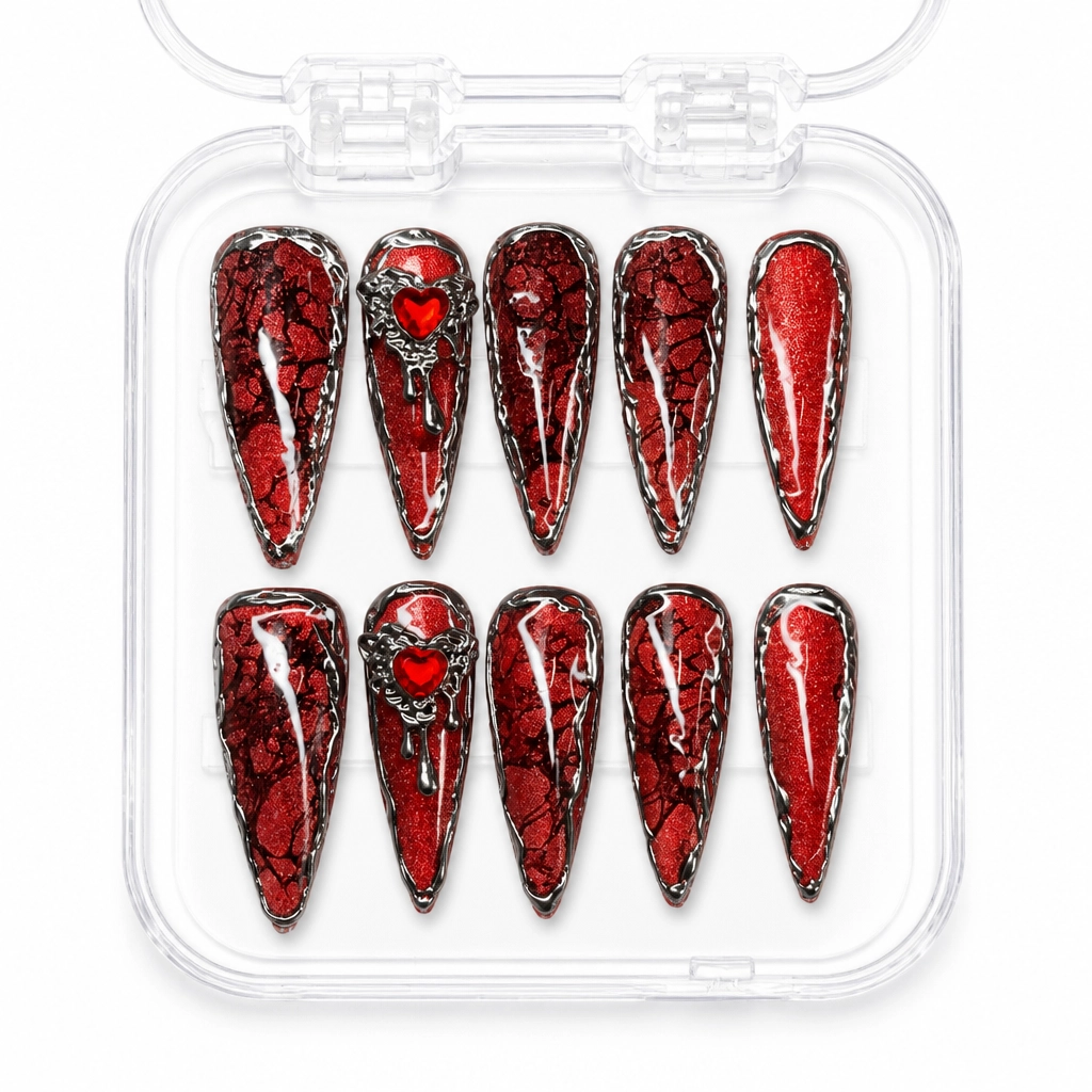 Press-on Nails Wholesale $14.90 Crimson Enchantment by Yabe Vietnam