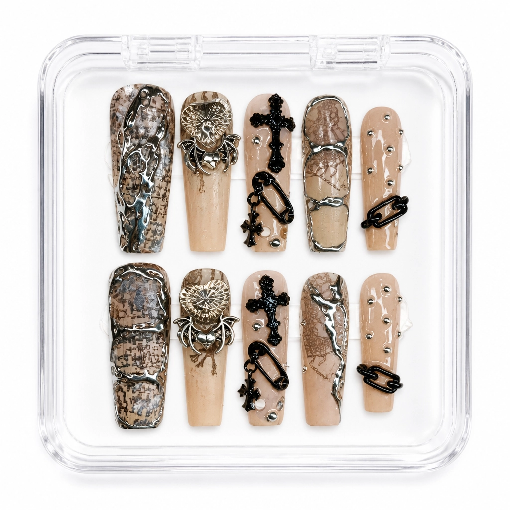 Press-on Nails Wholesale $14.90 Gothic Glamour by Yabe Vietnam