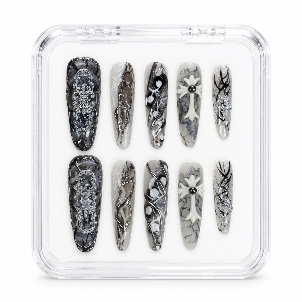 Press-on Nails Wholesale $14.90 Gothic Opulence by Yabe Vietnam