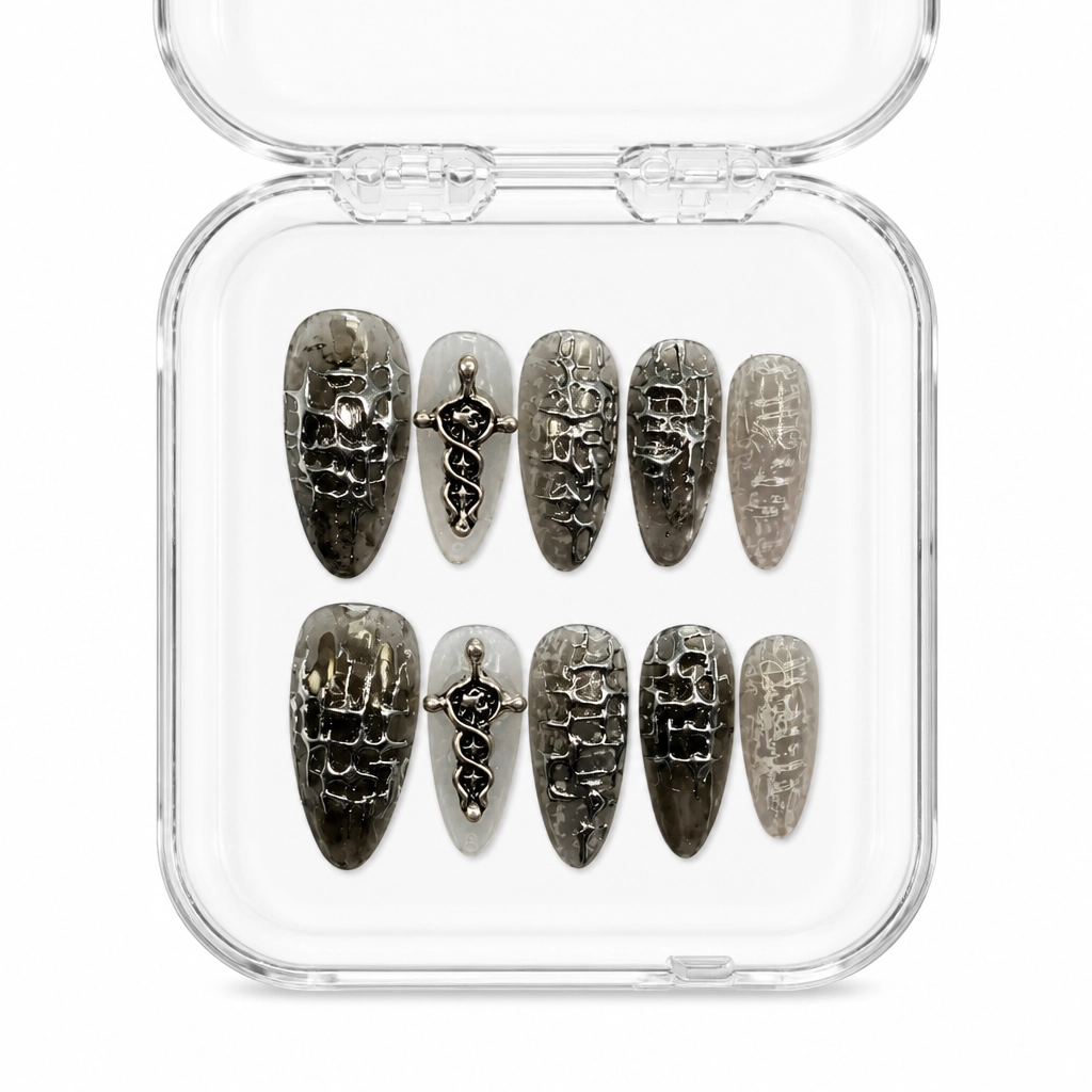 Press-on Nails Wholesale $14.90 Liquid Iron Gothic by Yabe Vietnam