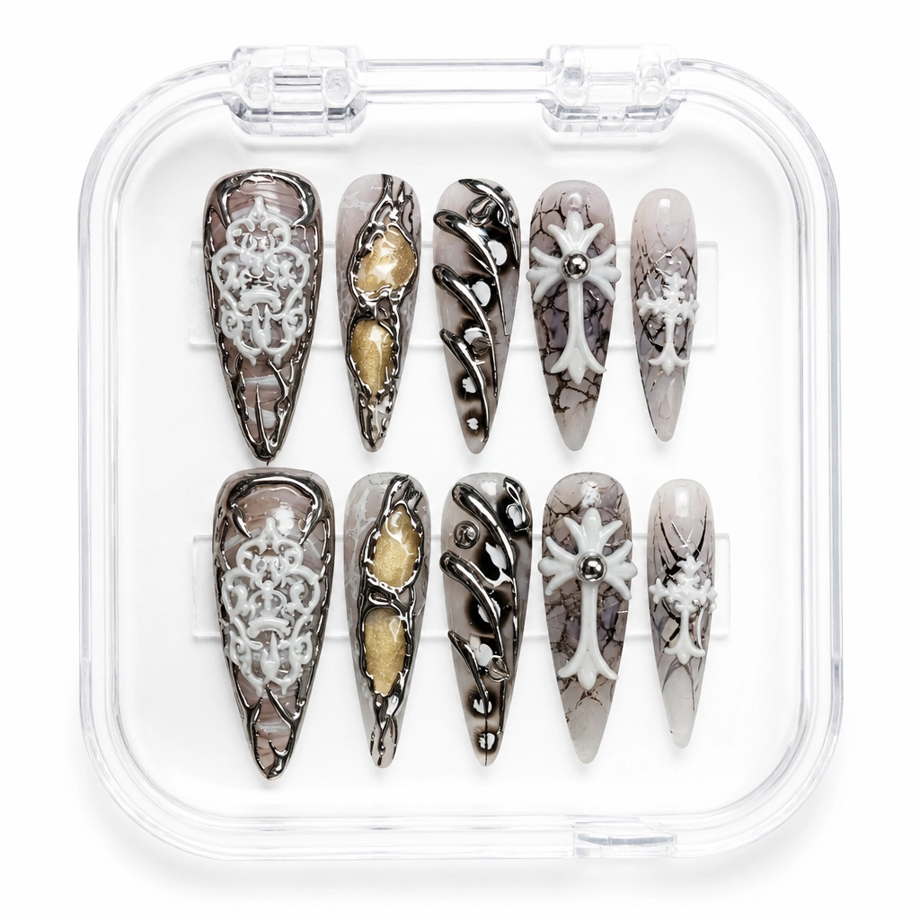 Press-on Nails Wholesale $14.90 Gothic Radiance by Yabe Vietnam
