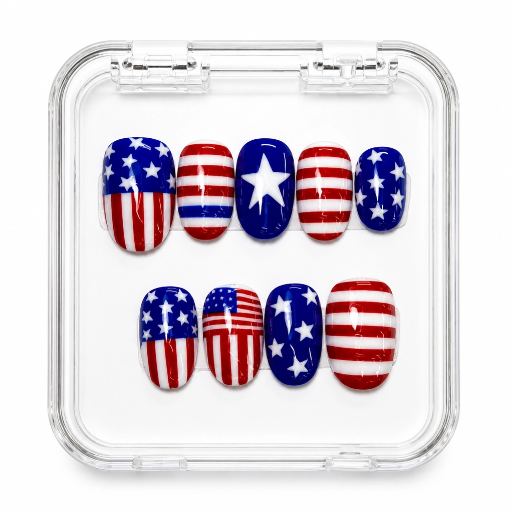 Press-on Nails Wholesale $14.90 Patriotic Glamour by Yabe Vietnam