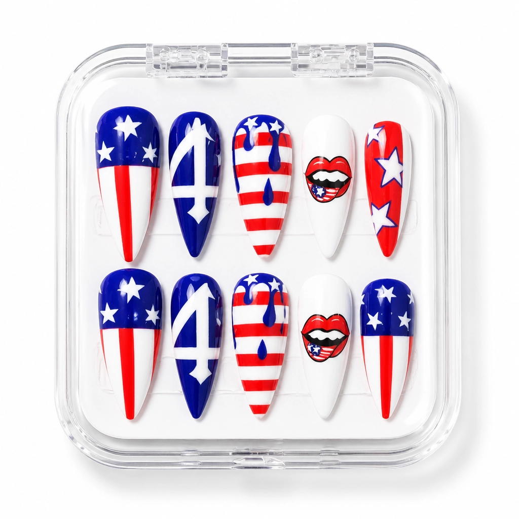 Press-on Nails Wholesale $14.90 Star-Spangled Glam by Yabe Vietnam