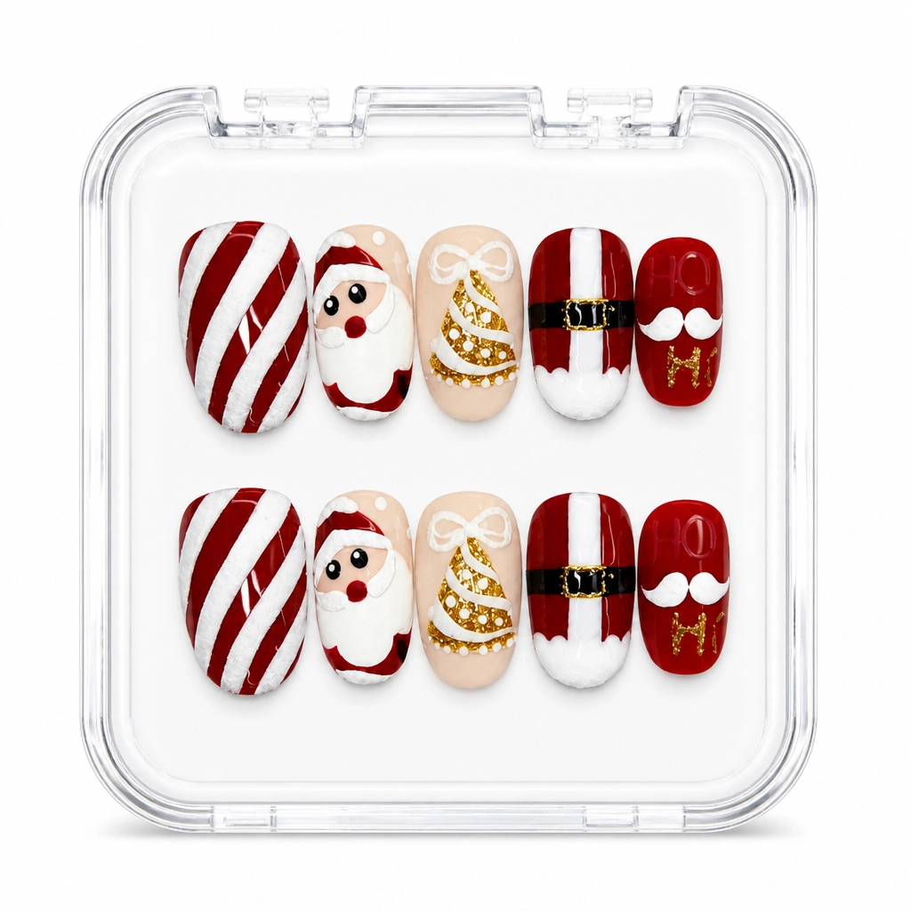 Press-on Nails Wholesale $14.90 Santa's Golden Touch by Yabe Vietnam