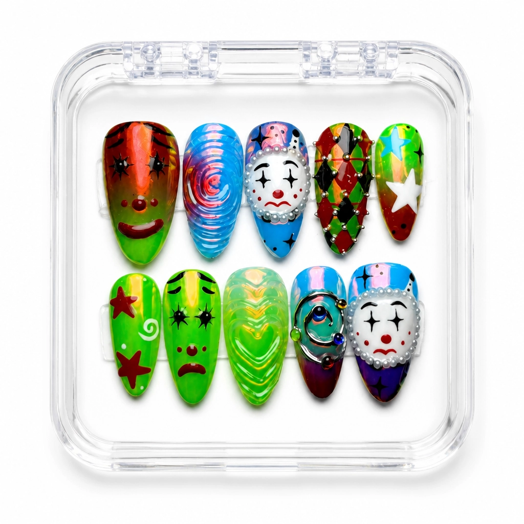 Press-on Nails Wholesale $14.90 Neon Circus Delight by Yabe Vietnam