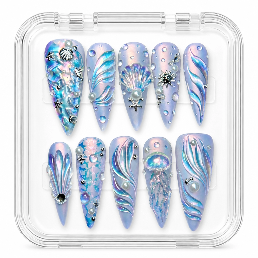 Press-on Nails Wholesale $14.90 Ocean Dreamscape by Yabe Vietnam