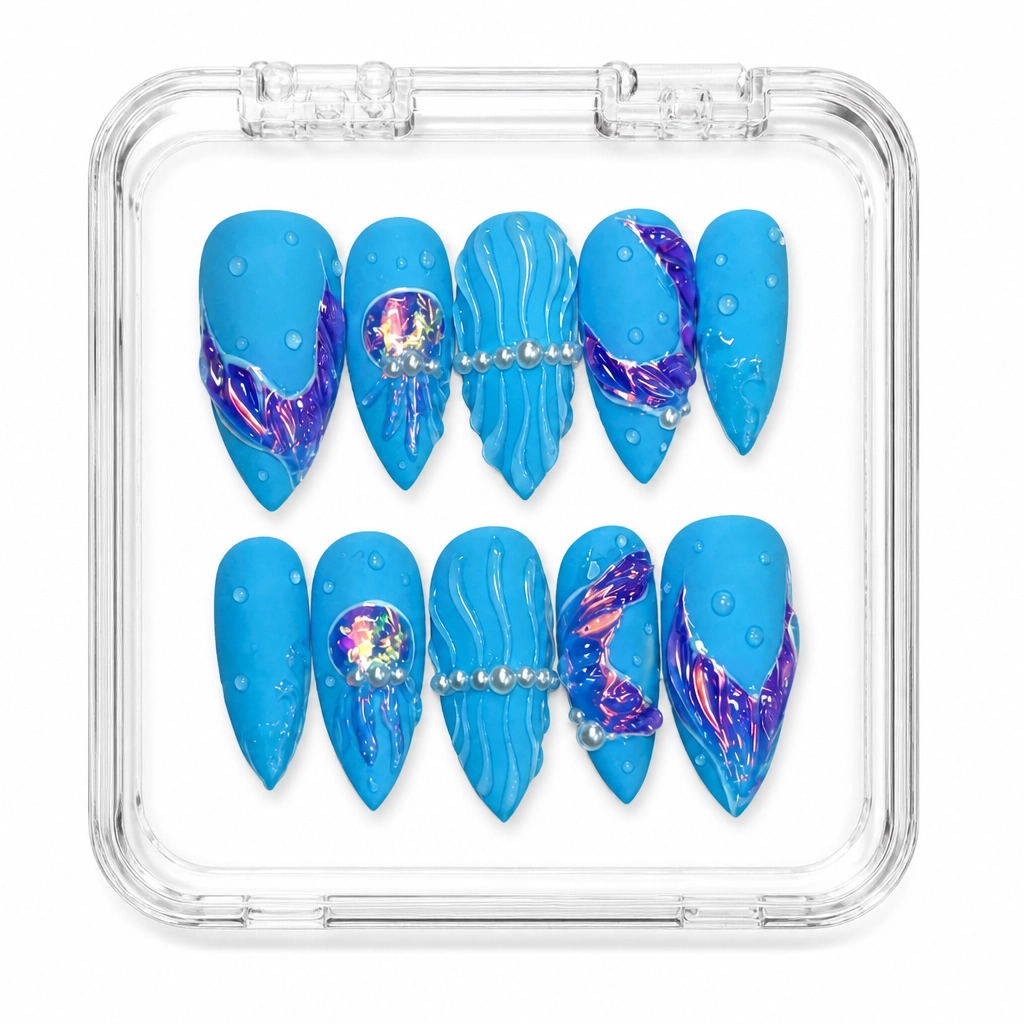 Press-on Nails Wholesale $14.90 Ocean Enchantment by Yabe Vietnam