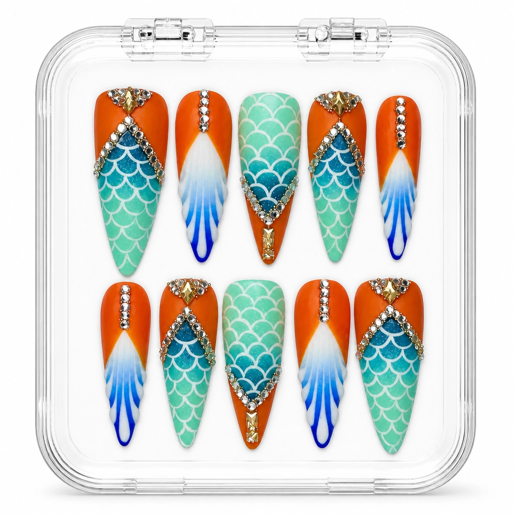 Press-on Nails Wholesale $9.90 Mermaid's Embrace by Yabe Vietnam