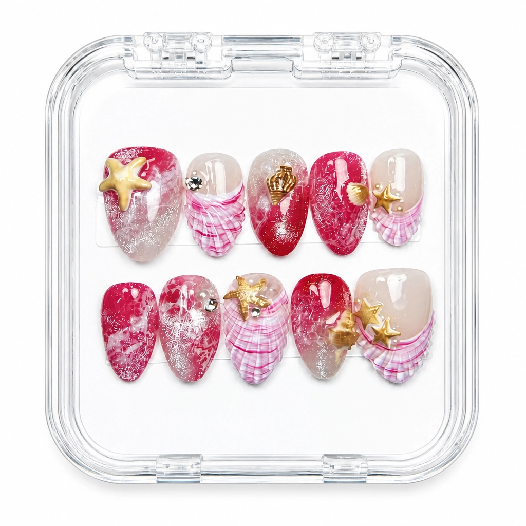Press-on Nails Wholesale $9.90 Mermaid Dreamscape by Yabe Vietnam