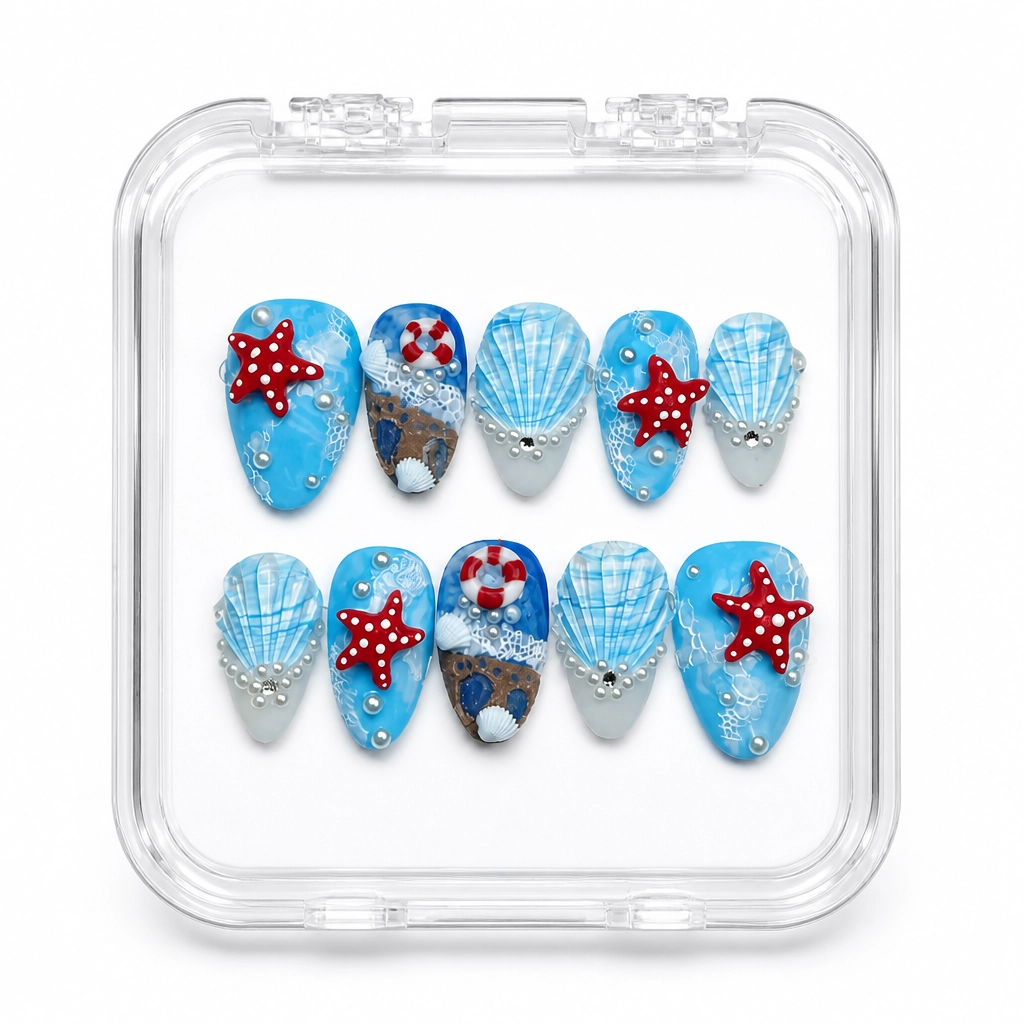 Press-on Nails Wholesale $9.90 Beach Bliss by Yabe Vietnam