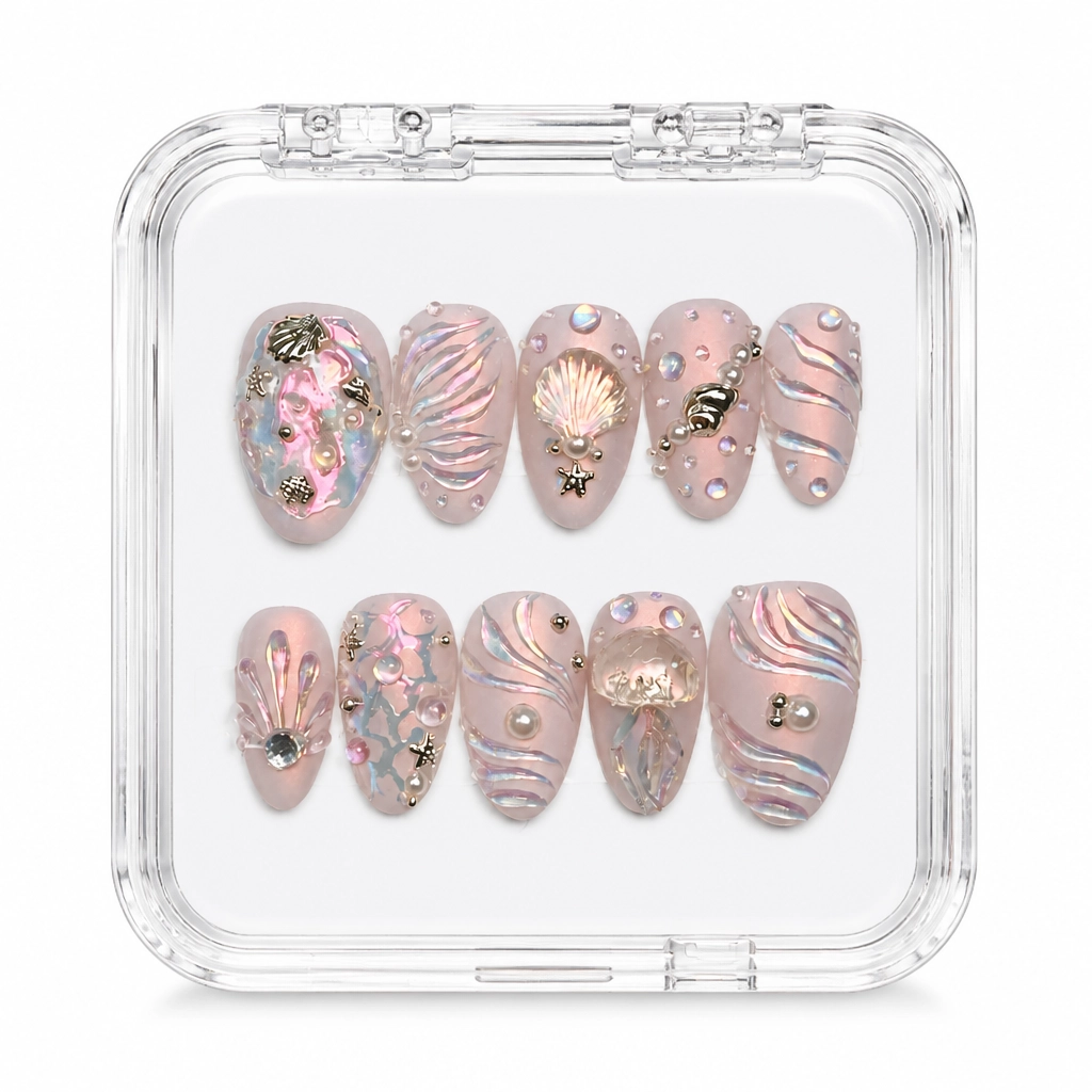 Press-on Nails Wholesale $9.90 Jellyfish Dreamscape by Yabe Vietnam