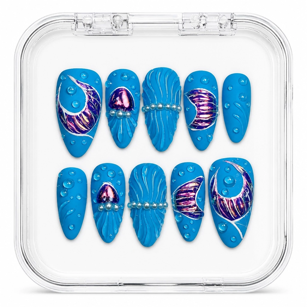 Press-on Nails Wholesale $9.90 Mystic Ocean Bliss by Yabe Vietnam