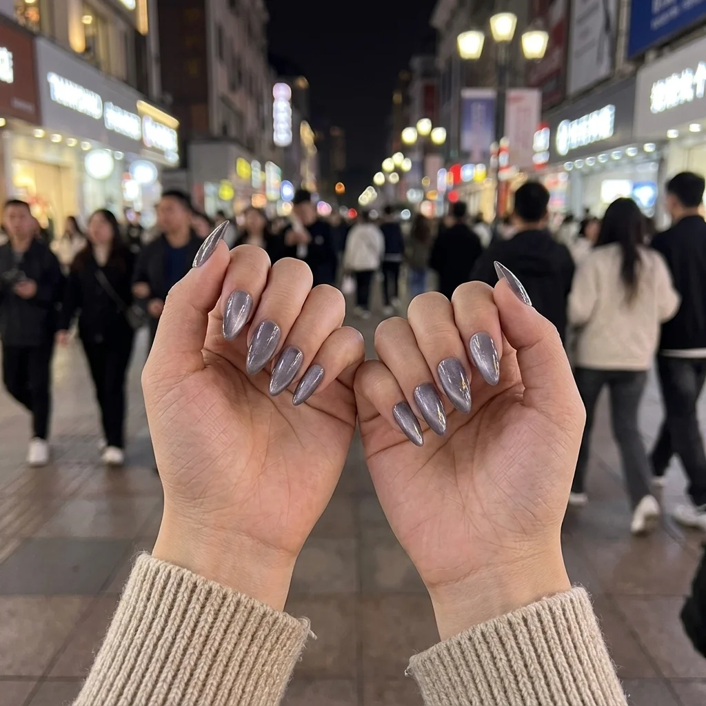 Press-on Nails Wholesale $1.90 Starlit Silver by Yabe Vietnam