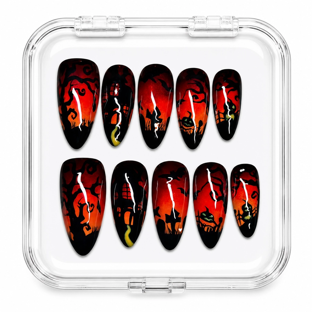 Press-on Nails Wholesale $14.90 Haunting Glow by Yabe Vietnam
