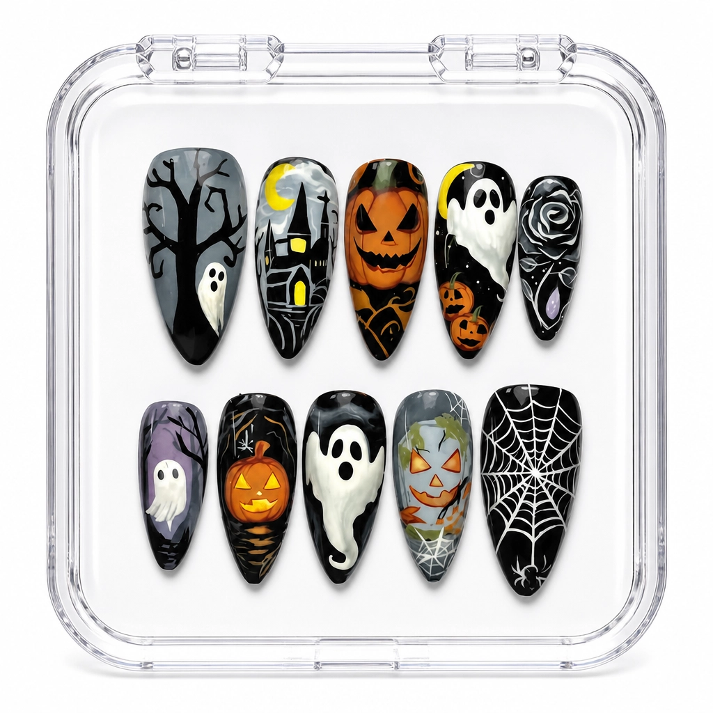 Press-on Nails Wholesale $14.90 Spooky Stiletto by Yabe Vietnam