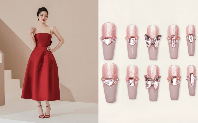 Nailbox và outfit sang trọng