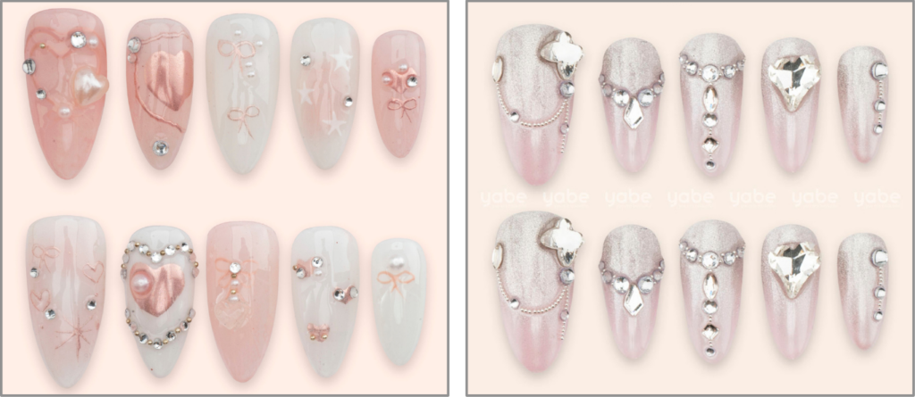 Nailbox đính đá 3D cao cấp cho cô dâu